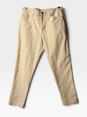 Lululemon Men's Performance Pants Size 36 Straight Leg Tan Activewear (L)